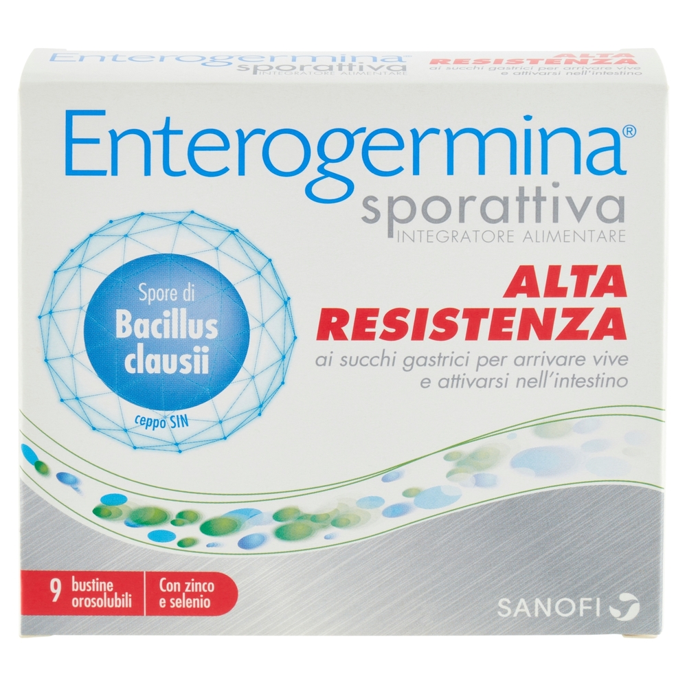 Enterogermina Integratore Alimentare Bustine, 18 g, 9 Pezzi